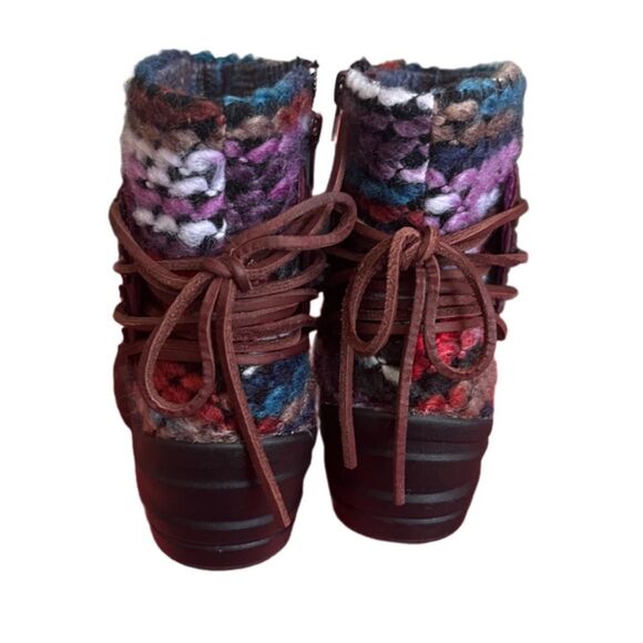 Bionica reign leather ankle boots MAROON SIZE 7.5 - Picture 4 of 9